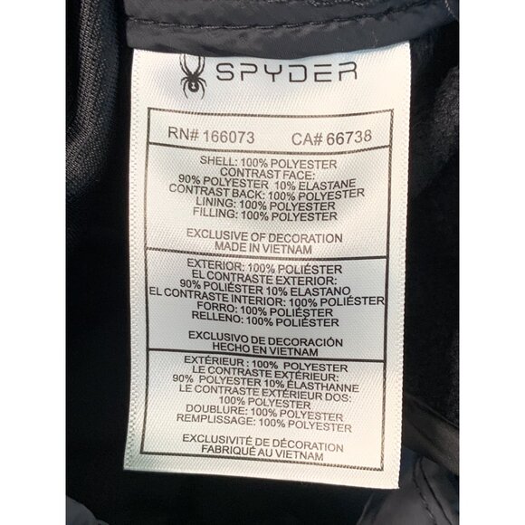 Spyder Mens XL Black Sweater Jacket Full-Zip Lightweight Water Wind RT10289 - Picture 12 of 14